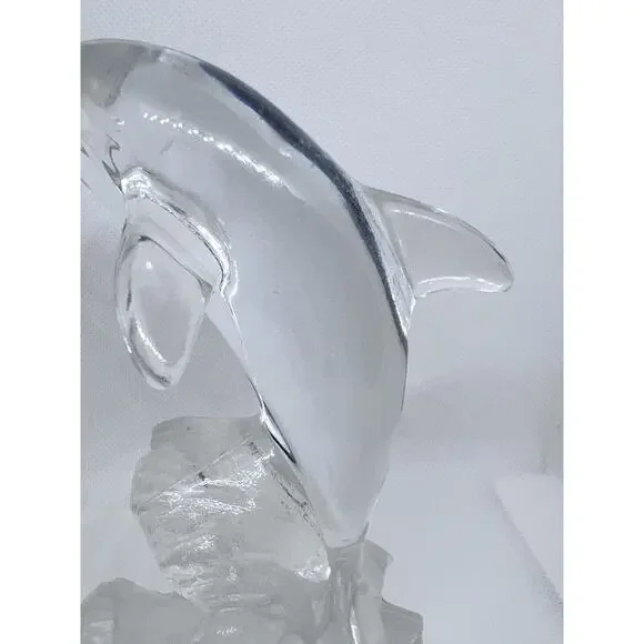 Cristal D’Arques Dolphin Figurine Clear 24% Lead Crystal Made in France Vintage - Picture 7 of 8